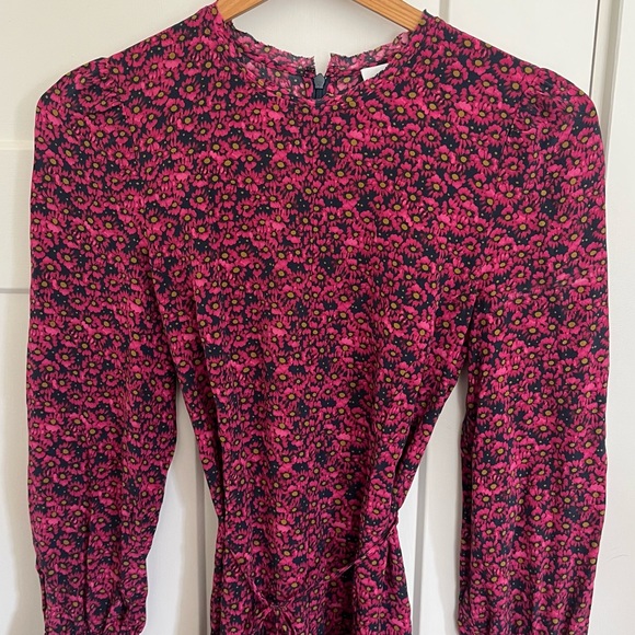 REBECCA VALLANCE Rosette Belted Floral-Print Silk Crepe De Chine Mini Dress - Picture 9 of 16